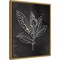 Indigo Blooms IV Black by Wild Apple Portfolio 16-in. W x 20-in. H. Canvas Wall Art Print Framed in Gold